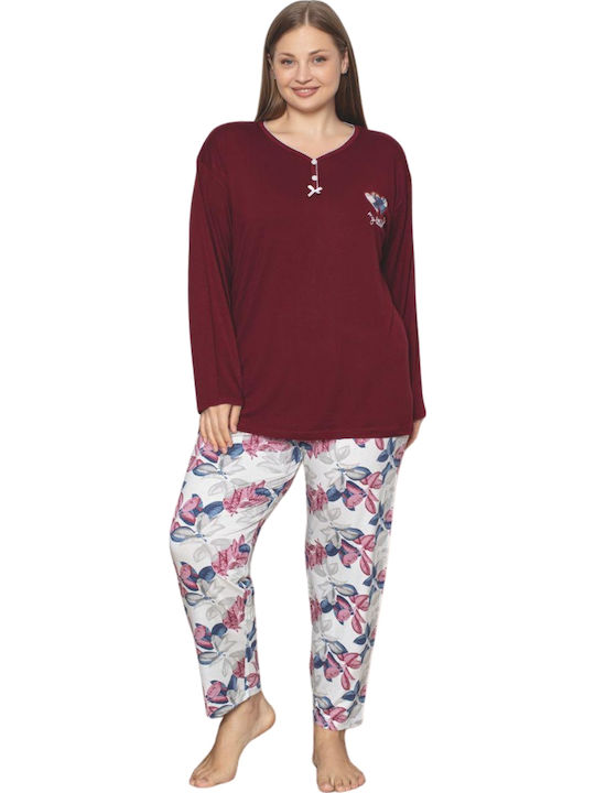 Asel Winter Women's Pyjama Set Bordeaux