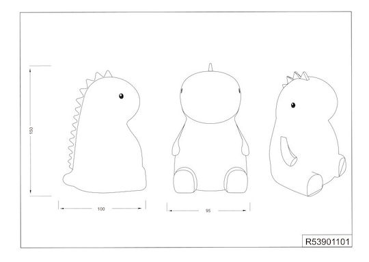 Trio Lighting Kids Decorative Lamp White 10x10x15.5εκ.