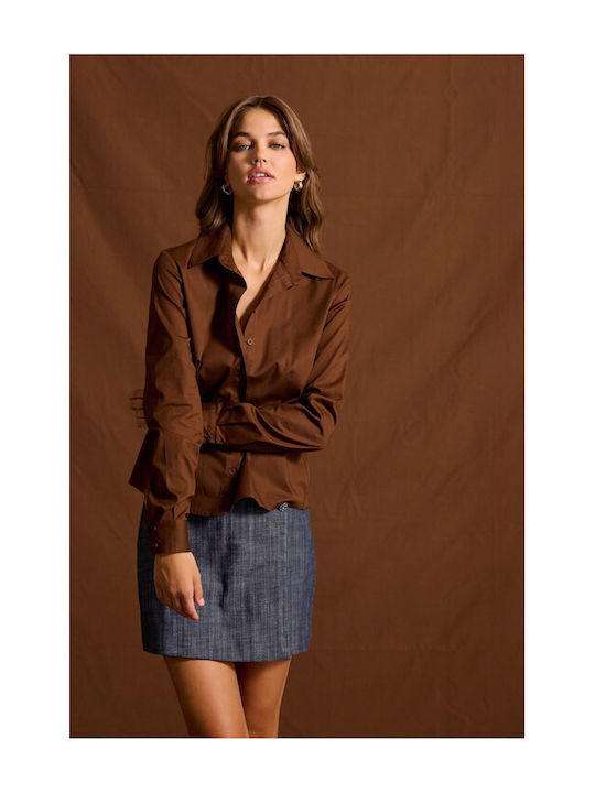 Magie Women's Long Sleeve Shirt Brown