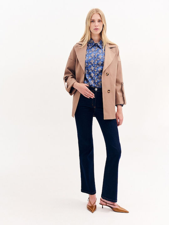 Women's Satin Long Sleeve Shirt