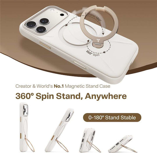 Torras Ostand Q3 Silicone Back Cover White (iPhone 18 / 17 Pro Max)