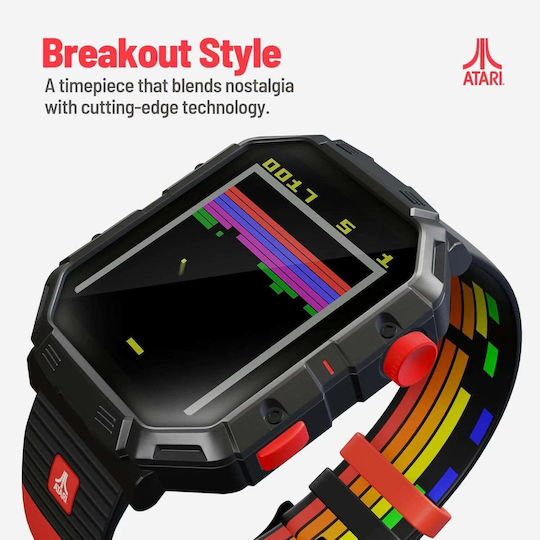Atari 2600 My Play Watch με Παλμογράφο (Μαύρο)