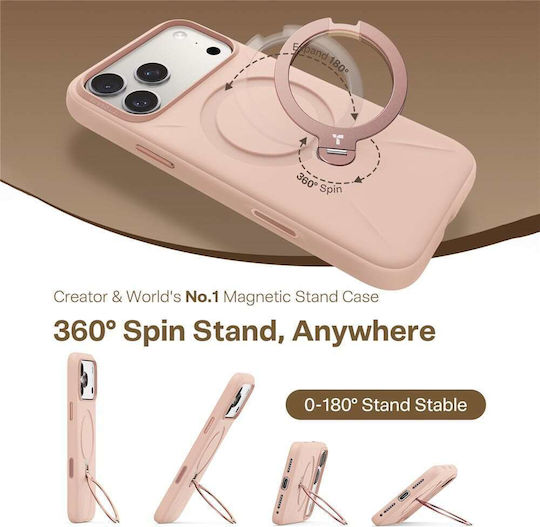 Torras QPRO Umschlag Rückseite Silikon Rosa (iPhone 17 Pro Max)
