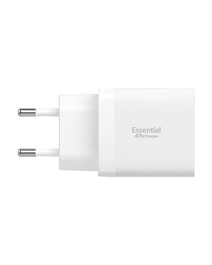 Spigen Φορτιστής Χωρίς Καλώδιο με 2 Θύρες USB-C 47W Power Delivery / Quick Charge 3.0 Λευκός (Essential EE472EU)