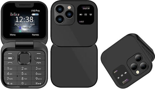 i17 Pro Dual SIM Mobile with Buttons Black