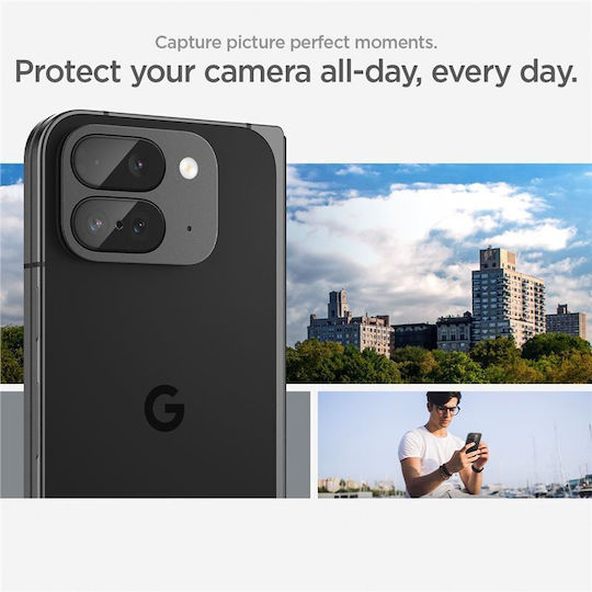 Spigen Optik EZ Fit Προστασία Κάμερας Tempered Glass Διάφανο για το Google Pixel 9 Pro Fold