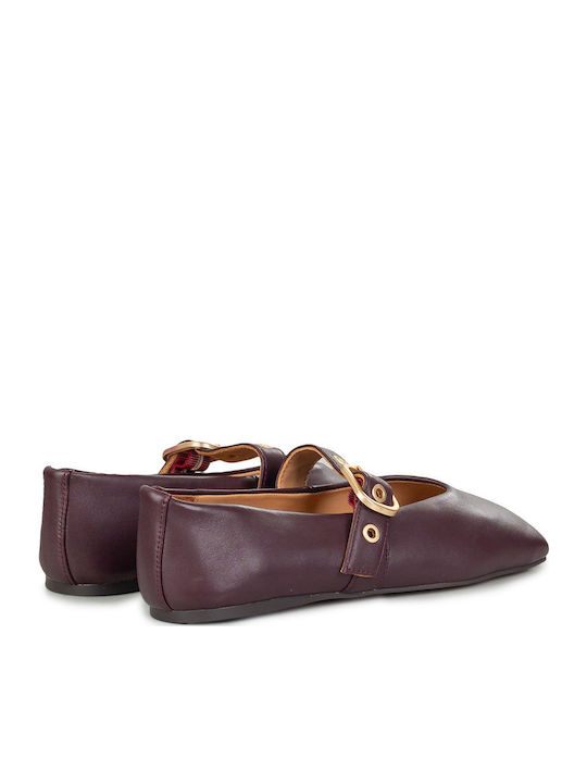 Damen Ballerinas in Lila Farbe 61003