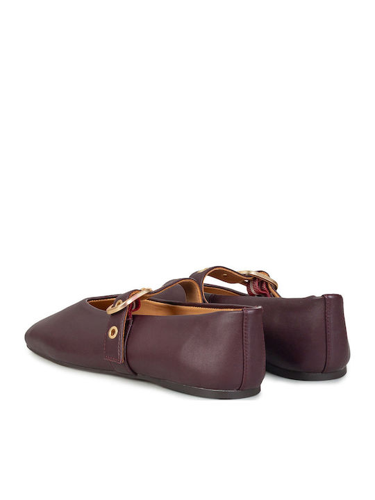 Damen Ballerinas in Lila Farbe 61003