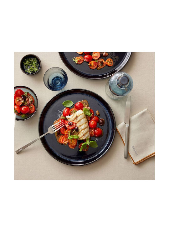 Bitz Plate Shallow Ceramic Blue with Diameter 27cm