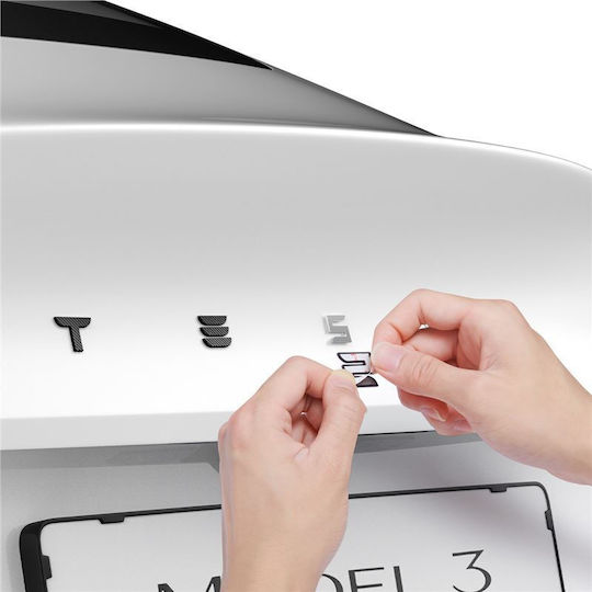 Spigen Tesla Rear Emblem Logo Full Cover Carbon Tesla Model 3 2024 Acp08550