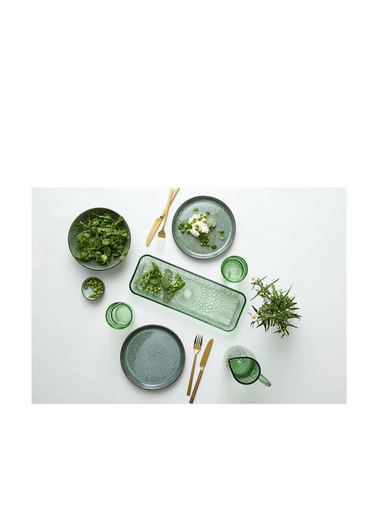 Bitz Plate Pasta Ceramic Green with Diameter 20cm