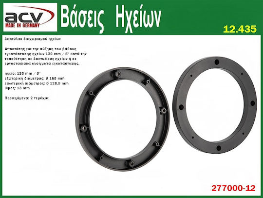 Compotech Lautsprecher-Ring Auto 130mm 2Stück
