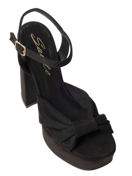 Suede Sandals Black