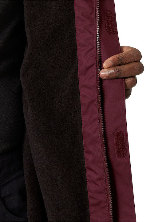 Fleece Jacket Waterproof and Windproof Burgundy