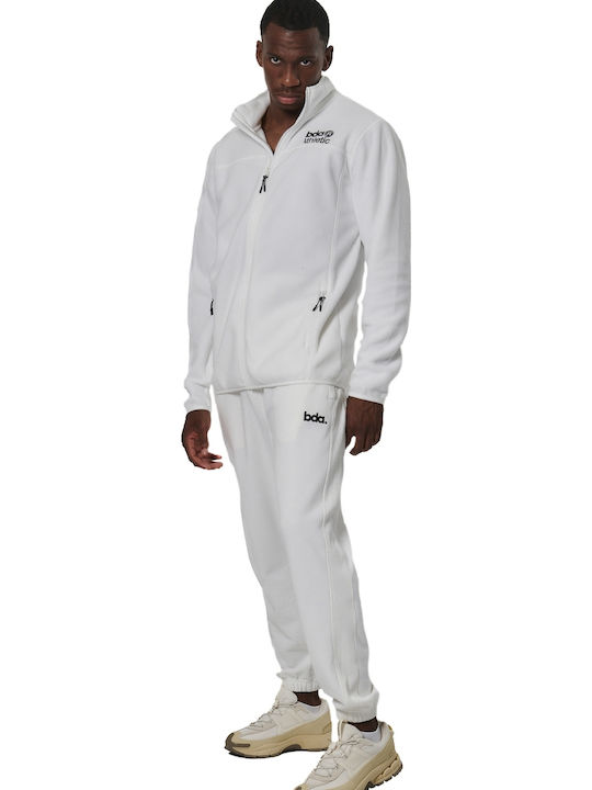 Men's Fleece Cardigan White Off