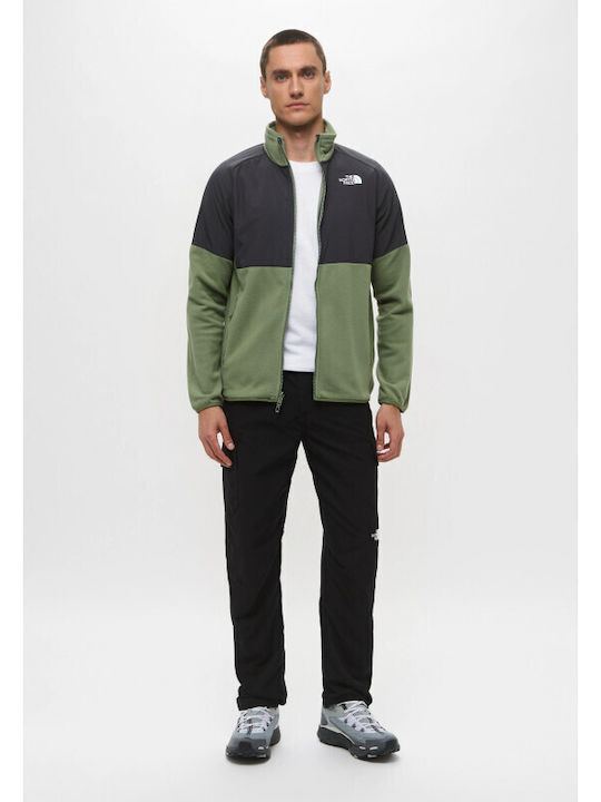 M Glacier Men's Fleece Cardigan Bark Mist, Asphalt Grey