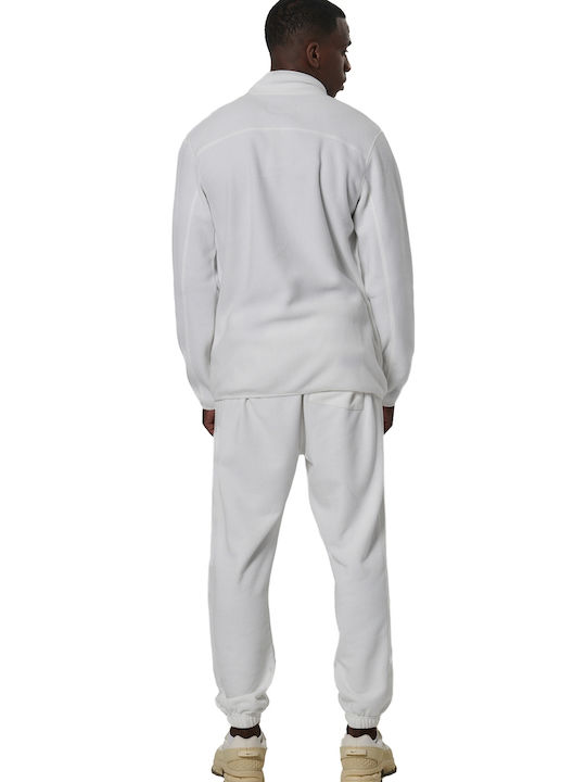 Men's Fleece Cardigan White Off