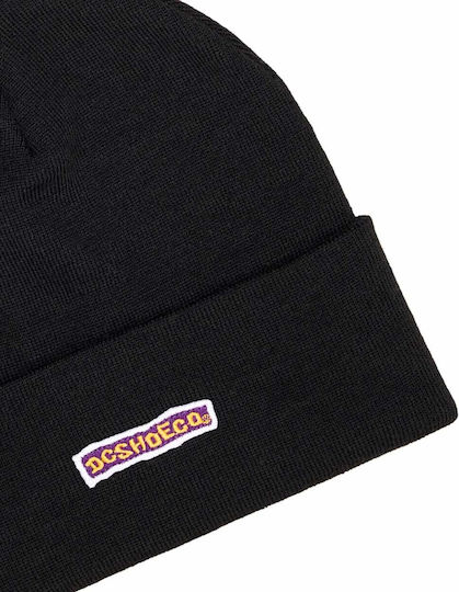 Patch It Beanie Unisex Σκούφος Πλεκτός σε Μαύρο χρώμα