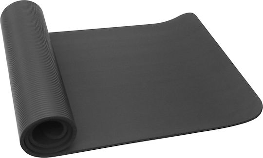 MegaFitness Στρώμα Γυμναστικής Pilates Μαύρο με Ιμάντα Μεταφοράς (183x61x1cm)