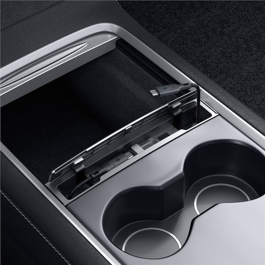 Spigen Tesla Kabel-Organizer Station Schwarz-Tesla Modell Y/3 ACP07085