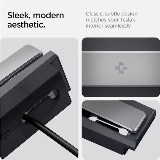 Spigen Tesla Kabel-Organizer Station Schwarz-Tesla Modell Y/3 ACP07085