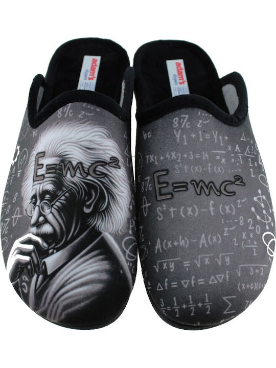 Einstein Χειμερινές Ανδρικές Παντόφλες Μαύρες