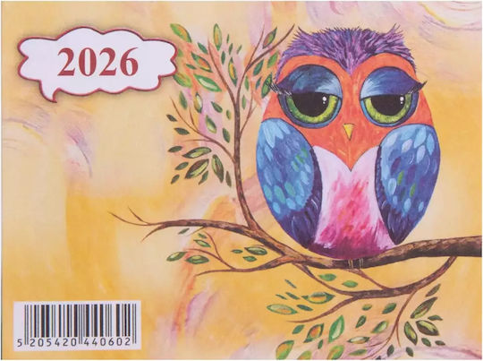Simple 12-Page Monthly Globe Calendar 2026 Large