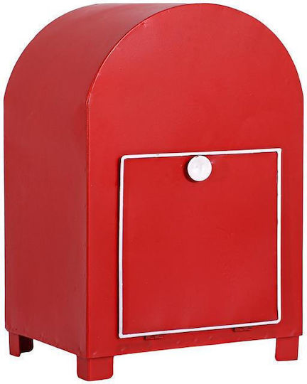 Fylliana Коледна Метална Декоративна Пощенска Кутия Fylliana Fl025 Червено-Бяла 23x20x36см