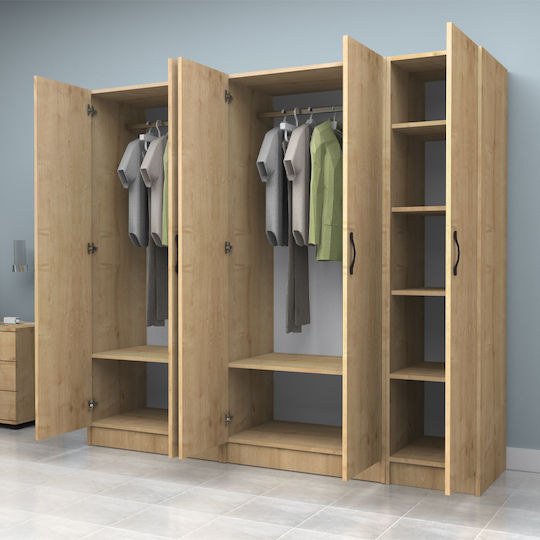 Пет врати Гардероб Vivian Natural Beech 200x51.8x181см