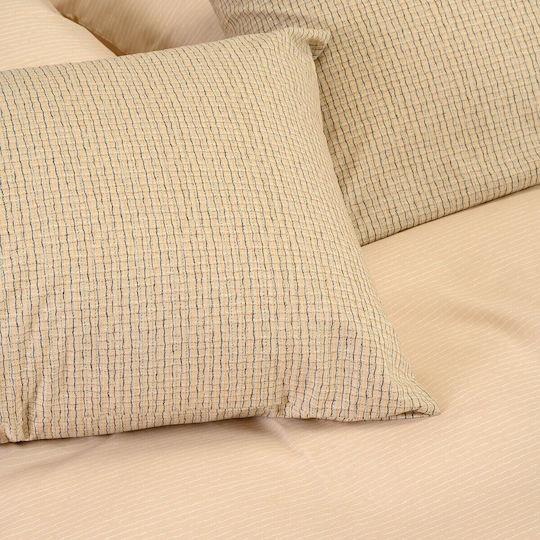 Melinen Davide Σετ Σεντόνια Μονά με Λάστιχο 100x200+32εκ. Beige (3τμχ)
