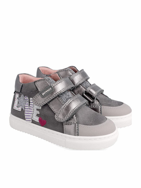 Παιδικά Sneakers High με Σκρατς Ασημί