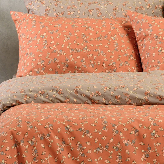 Melinen Set Cearșafuri cu Elastic 160x200+32cm. Cesare Apricot 4buc