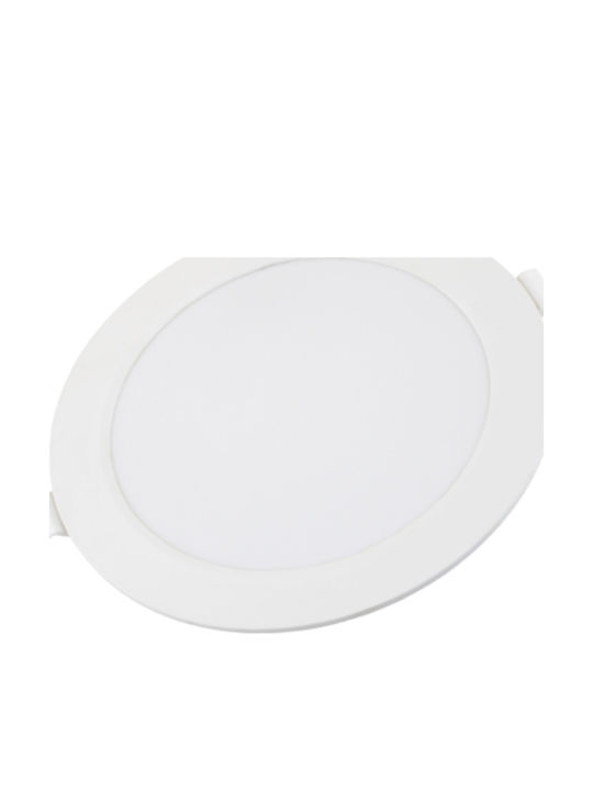 Optonica Στρογγυλό LED Panel 12W με Φυσικό Λευκό Φως