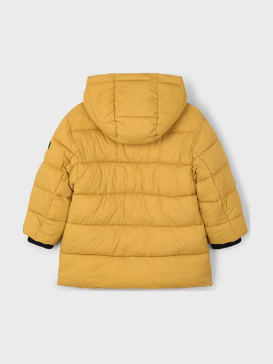 Kids' Casual Jacket Long with Hood Mustard