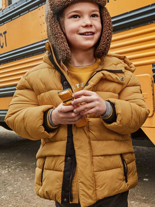 Kids' Casual Jacket Long with Hood Mustard