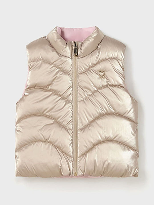 Sepia Kids Quilted Sleeveless Short Double Sided Gold