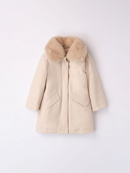 Kinder Mantel Lang Beige