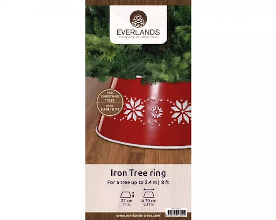 Weihnachtsbaumrock Metall Rot Ψάθινη Μ27xΥ70xΦ70εκ.