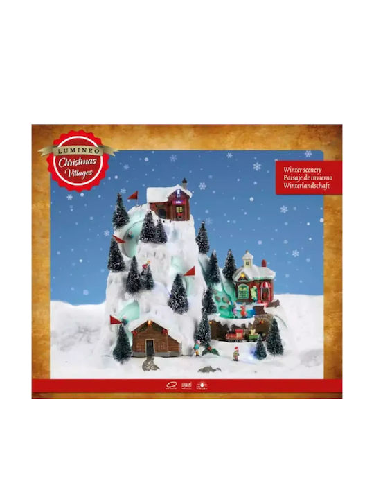 Kaemingk Christmas Illuminated Decorative Village 31x27.5x20.5cm.