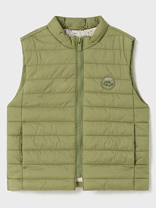 Hello Mr Dino Kids Quilted Sleeveless Short Green