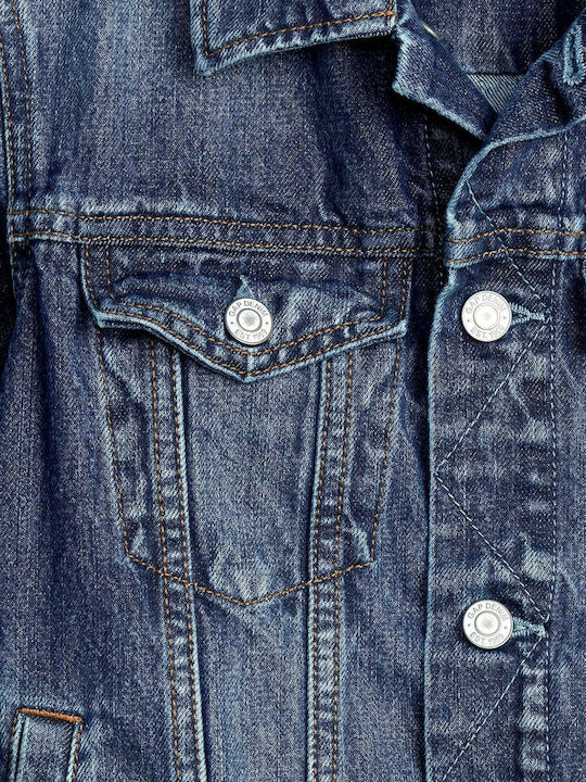 Kinder Jeansjacke Kurz Blau Icon
