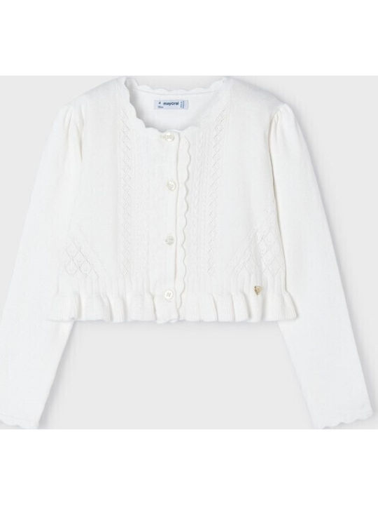 Kids Cardigan Cotton Ecru