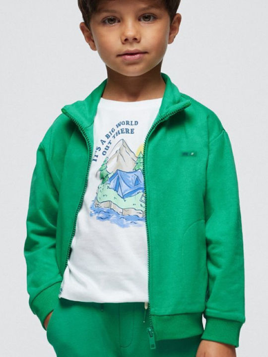 Kinderstrickjacke Baumwolle Grün