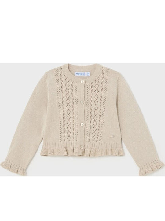 Kinderstrickjacke Baumwolle Beige/Gold