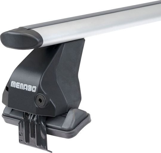 Menabo Bare De Acoperiș Din Aluminiu 130 Cm Pentru Ford B-Max 5D 2012+ Set Cu Picioare Argintii