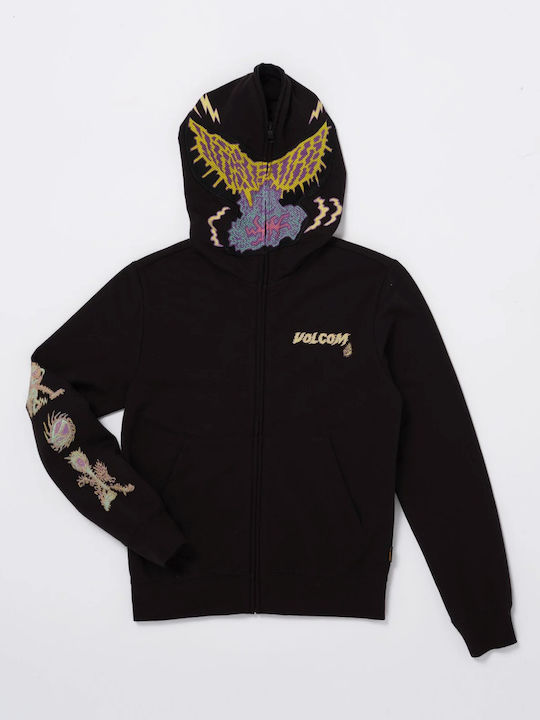 Kinderstrickjacke mit Kapuze Black Fa Tetsunori