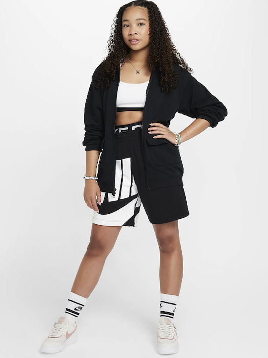 Athletic Kids Cardigan Dri-Fit with Hood Black Sportswear
