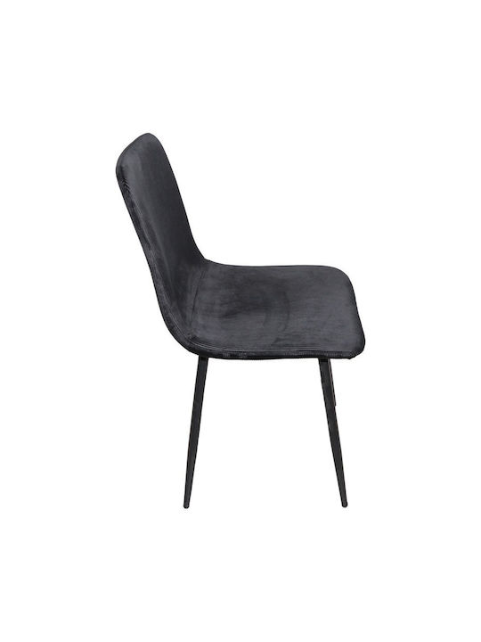 Grato Dining Room Fabric Chair Black-leg Black 45.5x53.5x88.5cm