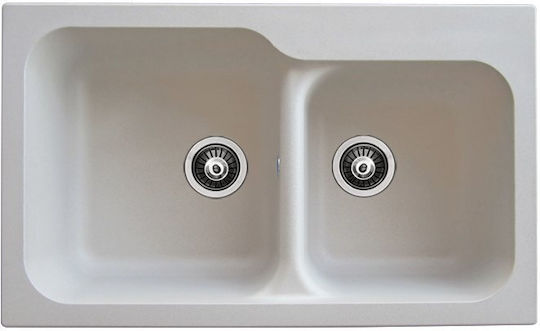 Duralit Drop-In Spüle aus Verbundgranulat B83xT50cm Gray