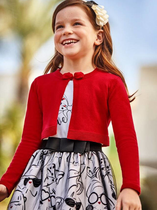 Kinderstrickjacke Baumwolle Rot
